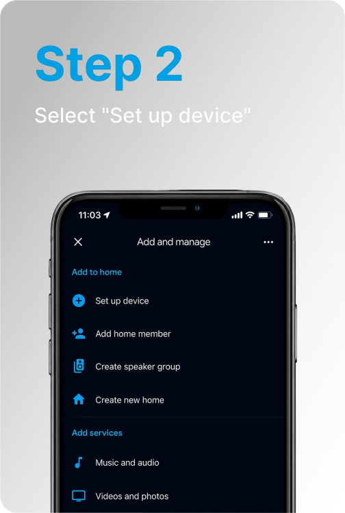 Step 2: Select "Set up device"