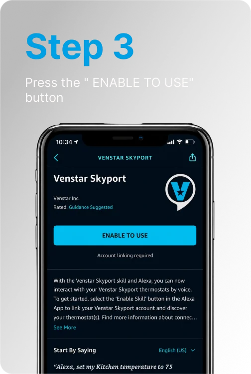 Step 3: Press the "ENABLE TO USE" button