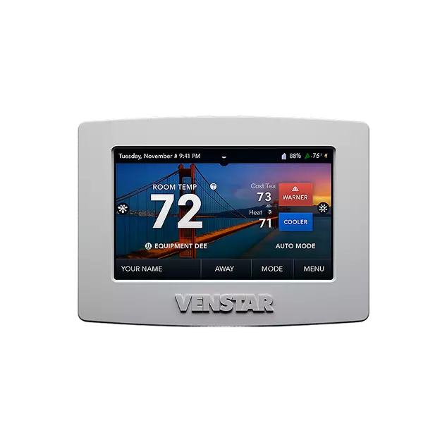 ColorTouch thermostat showing effortless scheduling
