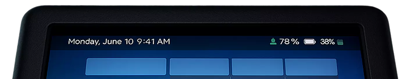 Thermostat security settings on tablet screen
